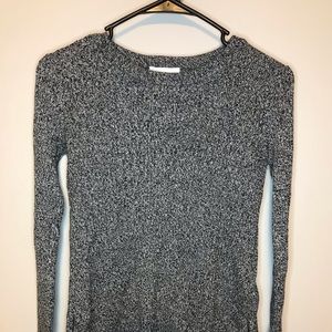 Grey split sleeve sweater